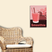Mooie Roze Smoothie Glas & Vruchten Poster