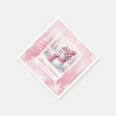 Mooie Roze Sneeuwman Kerst Scene Servetten Kindere (Hoek)