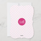 Mooie Roze Sneeuwman Vakantiekaart Feestdagenkaart (Achterkant)