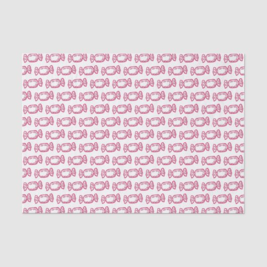 Mooie Roze Snoepjes Patroon Tissuepapier (Voorkant)