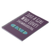 Mooie Roze Snowboarder Cadeaus Voor Baby Meisjes S Notitieboek (Linkerzijde)