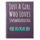 Mooie Roze Snowboarder Cadeaus Voor Baby Meisjes S Notitieboek (Voorkant)