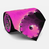 Mooie, roze spiraalvormig fractaal kunstpatroon stropdas (Opgerold)