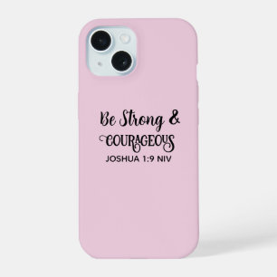 Mooie Roze Sterk en Moedig Inspirerend iPhone 15 Case