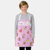 Mooie Roze Stippen Persoonlijk Chef Cupcake Schort (Gedragen)