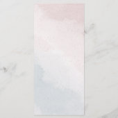 Mooie roze, stoffige blauw navy bloemen groen menu (Achterkant)