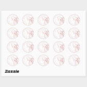 Mooie Roze Strik Babyshower Stickers (Vel)