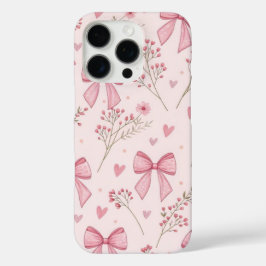 Mooie Roze Strik Bloem Mobiele Telefoon Hoesje