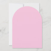 Mooie Roze Strik Bloemachtige Olifant Baby Shower Kaart (Achterkant)