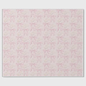 Mooie Roze Strik Eén Inpakpapier (Vlak)