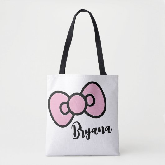 Mooie Roze Strik Fantasievol  Tote Bag (Voorkant)