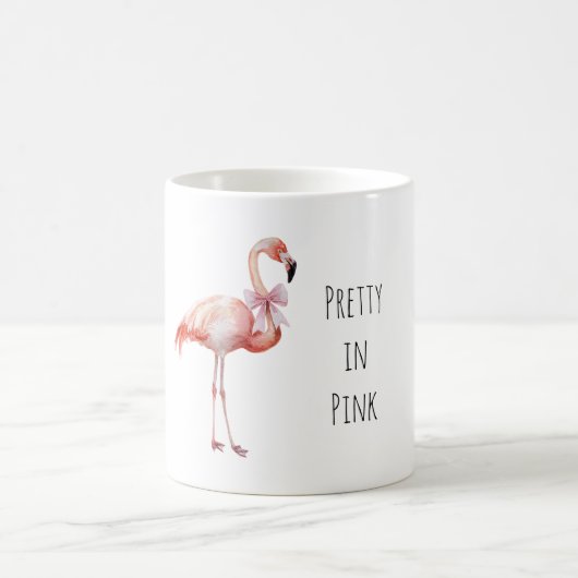 Mooie Roze Strik Flamingo Koffiemok (Center)