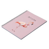 Mooie Roze Strik Flamingo Notitieboek (Linkerzijde)