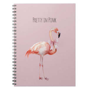 Mooie Roze Strik Flamingo Notitieboek