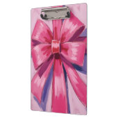 Mooie Roze Strik Lint Waterverf Klembord (Links)