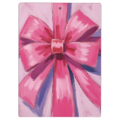 Mooie Roze Strik Lint Waterverf Klembord (Achterkant)