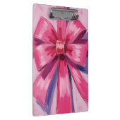 Mooie Roze Strik Lint Waterverf Klembord (Rechts)