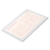 Mooie Roze Strik Roze Gestreepte Weekplanner Notitieblok (Schuin)