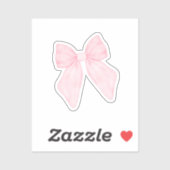 Mooie Roze Strik Sticker (Vel)