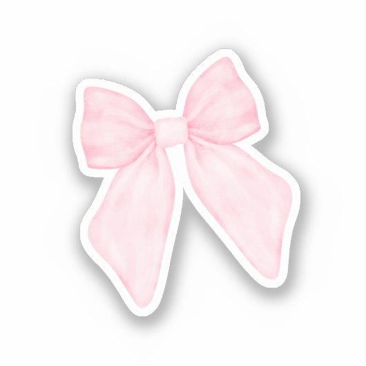 Mooie Roze Strik Sticker (Voorkant)
