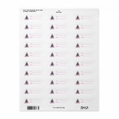 Mooie Roze Strik Versiering Kerstmis Etiket (Full Sheet)