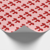 Mooie Roze Strikend Papier | Coquette Stijl (Hoek)
