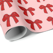 Mooie Roze Strikend Papier | Coquette Stijl (Rol Hoek)