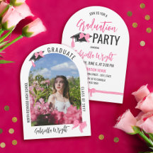Mooie Roze Strikjes Boog Afstudeerfeest