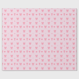 Mooie Roze Strikjes en Hartjes Coque Cadeaupapier