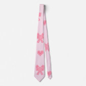 Mooie Roze Strikjes en Hartjes Coque Stropdas (Voorkant)