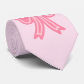 Mooie Roze Strikjes en Hartjes Coque Stropdas (Opgerold)