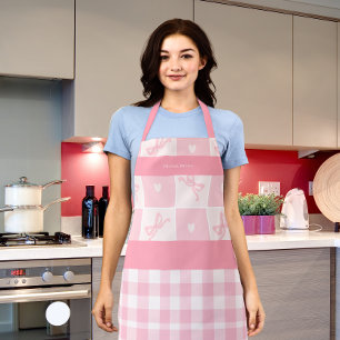 Mooie Roze Strikken en Coquette Grace Trendy Schor Schort