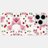 Mooie roze strikken en kersen Case-Mate iPhone case (Achterkant (horizontaal))