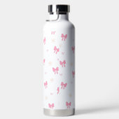 Mooie Roze Strikken Esthetische Waterfles (Rechts)
