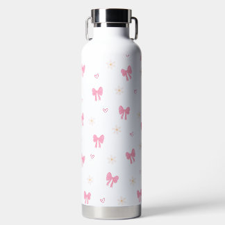 Mooie Roze Strikken Esthetische Waterfles