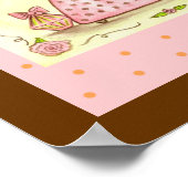 Mooie Roze Tas Parfumfles Roos Poster (Hoek)
