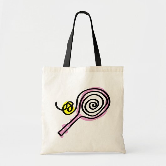 Mooie roze tas voor tennisracket (Voorkant)