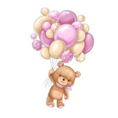 Mooie roze teddy verjaardag cadeaupapier