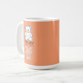 Mooie Roze Teddybeer Reflectie Doodle Aangepaste N Koffiemok (Voorkant links)