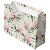 Mooie Roze Tropische Orchideeën Bloemen Bruiloft Groot Cadeauzakje (Achterkant Gekanteld)