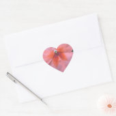 Mooie roze tuinbloemen. Floral foto Hart Sticker (Envelop)