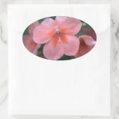 Mooie roze tuinbloemen. Floral foto Ovale Sticker (Tas)
