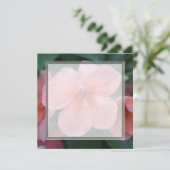 Mooie roze tuinen bloemen blanco bruiloft, feest, kaart (Staand voorkant)