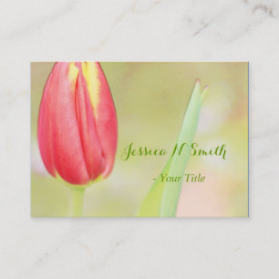 mooie roze tulp bloem foto kunst professioneel visitekaartje