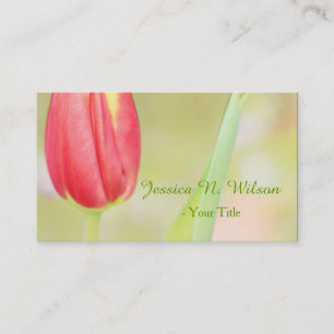 mooie roze tulp bloem foto kunst professioneel visitekaartje