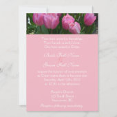 Mooie roze tulp bloemen christelijke bruiloft kaart (Voorkant)