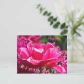 Mooie Roze Tulp Close-up Verjaardagskaart Briefkaart (Staand voorkant)