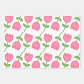 Mooie Roze Tulp Inpakpapier Vel (Voorkant 2)