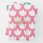 Mooie Roze Tulp Inpakpapier Vel (In situ)