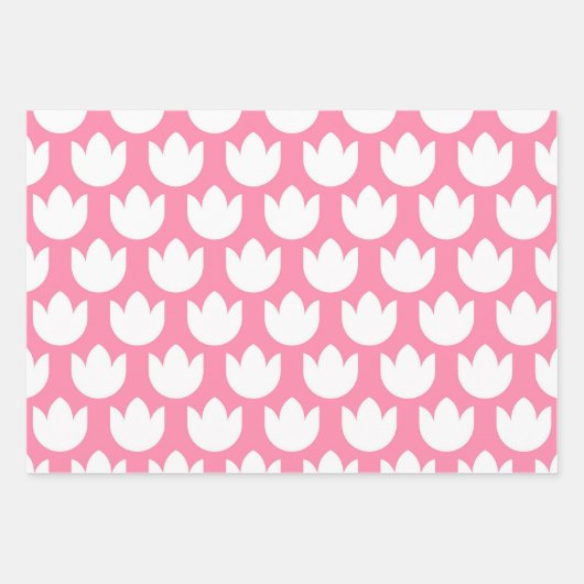 Mooie Roze Tulp Inpakpapier Vel (Voorkant)